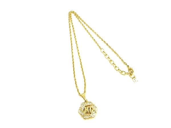 樂天商城 - ■美品■ NINA RICCI ニナリッチ ラインストーン ネックレス ペンダント チョーカー アクセサリー ゴールド系 DF9138