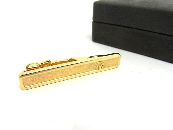 ■美品■ ChristianDior クリスチャンディオール ネクタイピン タイクリップ アクセサリー ビジネス 紳士 メンズ ゴールド系 DH4717