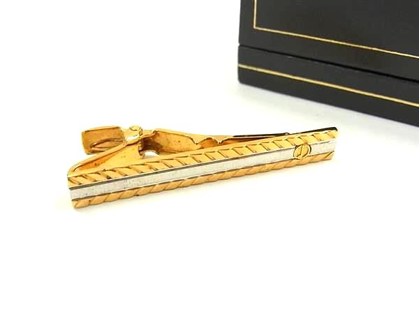 樂天商城 - ■美品■ dunhill ダンヒル ネクタイピン タイクリップ アクセサリー 紳士 メンズ ゴールド系×シルバー系 DJ2144