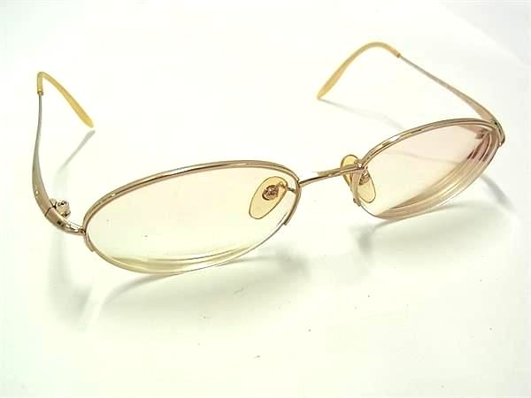 ChristianDior クリスチャンディオール CD-7513J B4E 53□18-138 度入り サングラス メガネ 眼鏡 レディース メンズ ゴールド系 DJ2368