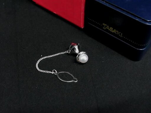 ■極美品■ TASAKI タサキ ネクタイピン タイタック アクセサリー ビジネス 紳士 レディース シルバー系 DH5521 ■極美品■ TASAKI タサキ ネクタイピン タイタック アクセサリー ビジネス 紳士 レディース シルバー系 DH5521