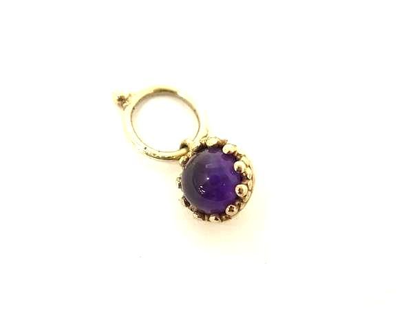 樂天商城 - ■美品■ CARRI SV925 カラーストーン ネックレストップ ペンダントトップ チャーム アクセサリー シルバー系×パープル系 DG1020