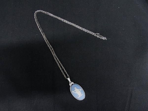 WEDGWOOD ウェッジウッド ジャスパー ネックレス ペンダント アクセサリー レディース シルバー系×ブルー系 DH5928