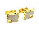 ■美品■ GIVENCHY ジバンシィ カフス カフリンクス アクセサリー ビジネス 紳士 メンズ ゴールド系×シルバー系 DF4707 冠婚葬祭 結婚式 葬式