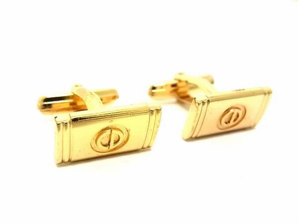 ■美品■ ChristianDior クリスチャンディオール ヴィンテージ カフス カフリンクス アクセサリー メンズ ゴールド系 DF4726 冠婚葬祭 結婚式 葬式