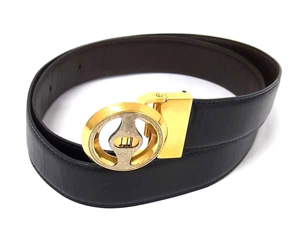dunhill ダンヒル レザー ゴールド金�