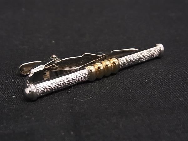 乐天商城 - ChristianDior ディオール ヴィンテージ タイクリップ ネクタイピン ビジネス 紳士 メンズ シルバー系×ゴールド系 DM5943
