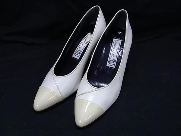 樂天商城 - GIVENCHY ジバンシィ レザー ヒール パンプス 表記サイズ35 1/2 (約22.5cm) 靴 シューズ レディース アイボリー系 DG3711