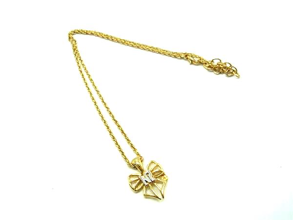 NINA RICCI ニナリッチ リボンモチーフ ネックレス ペンダント アクセサリー レディース ゴールド系 DH7536