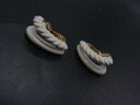 ■美品■ MONET モネ クリップ式 イヤリング アクセサリー レディース ホワイト系×ゴールド系 DH7569