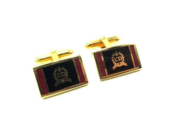 乐天商城 - ChristianDior クリスチャンディオール カフスボタン カフリンクス アクセサリー 紳士 メンズ ゴールド系×ブラック系 DY0826 冠婚葬祭 結婚式 葬式