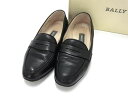 ■美品■ BALLY バリー レザー ローファー 表記サイズ36 1/2(約23.5cm) 靴 シューズ レディース ブラック系 DF8189(4)