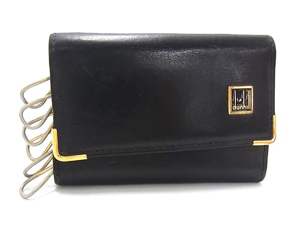 dunhill ダンヒル レザー 6連 キーケース 鍵入れ メンズ ブラック系 DG8884