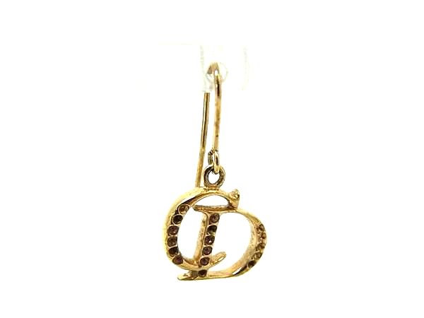 ChristianDior クリスチャンディオール 片耳のみ フック式 ピアス アクセサリー レディース ゴールド系 DN6417