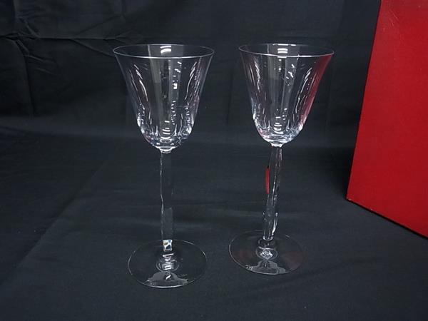 ■新品■未使用■ Baccarat バカラ オンド クリスタルガラス ワイングラス 食器 テーブルウェア ペア 2客セット クリア BS2316