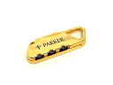 ■美品■ PARKER パーカー ダイヤルロック式 カラビナ キーホルダー キーリング バッグチャーム メンズ ゴールド系 DI1966