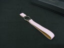 ■新品同様■ BVLGARI ブルガリ ブルガリ レザー ストラップ キーホルダー チャーム レディース ピンク系 DI1996