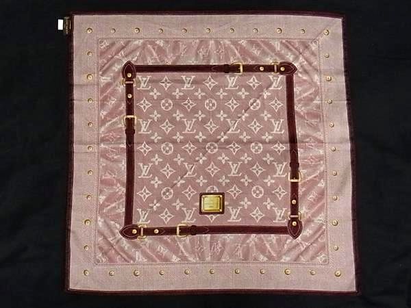 ■新品■未使用■ LOUIS VUITTON ルイヴィトン カレ ニューデニム コットン100％ ハンカチーフ レディース メンズ ブラウン系 FP6358