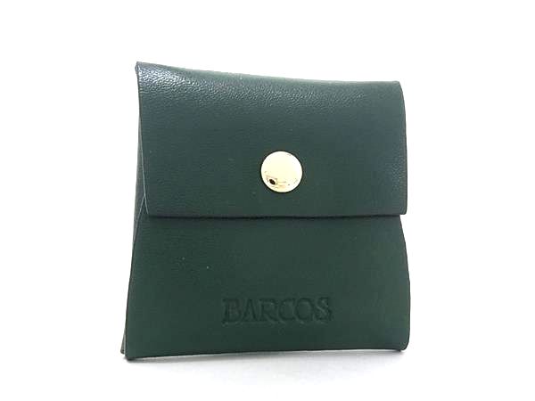 其它 - ■美品■ BARCOS バルコス レザー コインケース コインパース 小銭入れ レディース メンズ グリーン系 DM2370