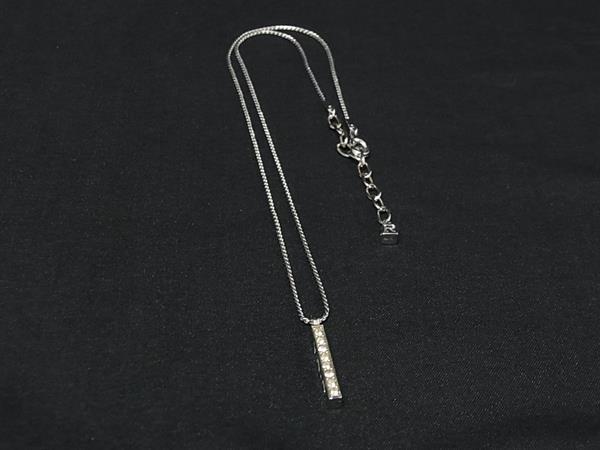 乐天商城 - ■美品■ NINA RICCI ニナリッチ ラインストーン ネックレス ペンダン卜 アクセサリー シルバー系 DM2373