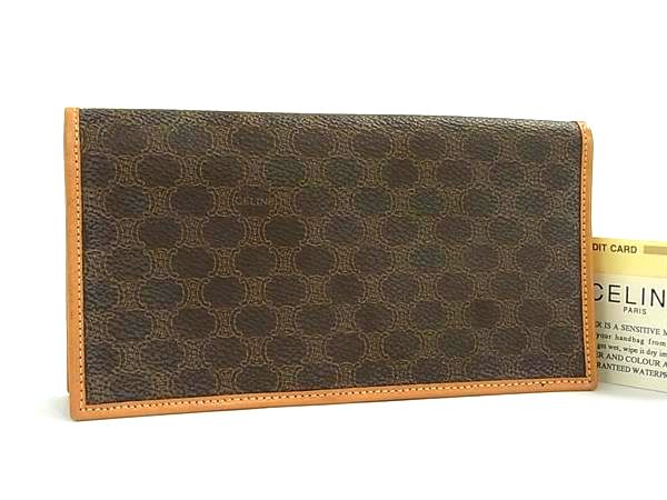 【極美品】CELINE 長財布 マカダム柄 総柄 ロング フラップ ウォレット tnk-21398.jpg