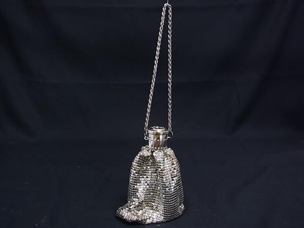 樂天商城 - ■美品■ 三匠 スパンコール 蛇腹口金 ワンハンドル ハンドバッグ パーティーバッグ ミニバッグ ポーチ レディース シルバー系 DJ1178