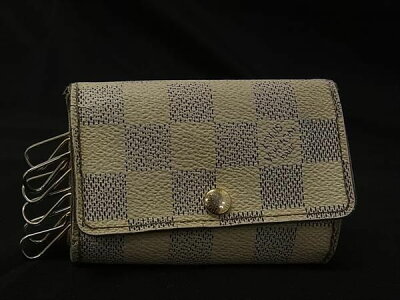 LOUIS VUITTON ルイヴィトン N61745 ダミエアズール ミュルティクレ6 6連 キーケース 鍵入れ レディース メンズ アイボリー系 DG2314