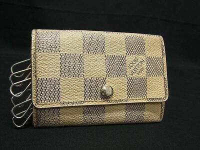 LOUIS VUITTON ルイヴィトン N61745 ダミエアズール ミュルティクレ6 6連 キーケース 鍵入れ レディース アイボリー系 DG3336
