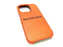 BALENCIAGA バレンシアガ レザー iPhone14pro 対応 スマホケース アイフォンカバー メンズ レディース オレンジ系 BP1169(4)