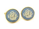 WEDGWOOD ウェッジウッド ジャスパー カフリンクス カフスボタン アクセサリー 紳士 メンズ ゴールド系×ライトブルー系 DG2694 冠婚葬祭 結婚式...