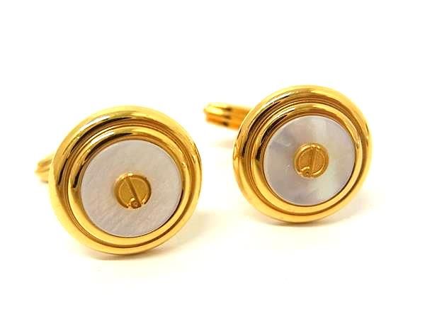 ■美品■ dunhill ダンヒル カフスボタン カフリンクス アクセサリー 紳士 メンズ ゴールド系 DG2701