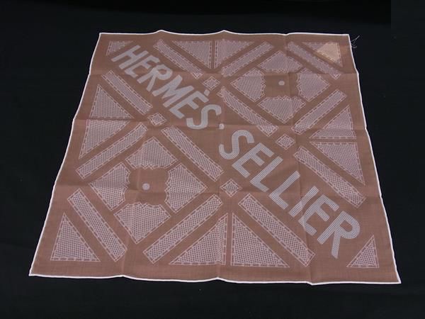 ■新品■未使用■ HERMES エルメス セリエ プチカレ ガヴロッシュ コットン100% ハンカチ ハンカチーフ ピンク系 GA1941