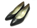 YVESSAINTLAURENT イヴサンローラン レザー ヒール パンプス 表記サイズ36 (約23cm) 靴 シューズ レディース ブラック系 DF5324