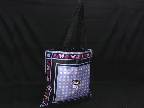 樂天商城 - ■新品■未使用■ ANNASUI アナスイ ナイロン トート ショルダーバッグ ハンドバッグ 肩掛けかばん パープル系×ブラック系 DK3945