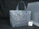 ■極美品■ BAO BAO ISSEY MIYAKE バオバオイッセイミヤケ DAZZLE PVC トートバッグ ハンドバッグ ライトグレー系 FM7300