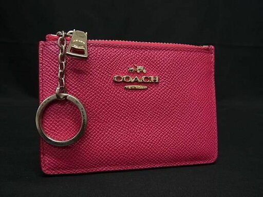 ■美品■ COACH コーチ 52394 レザー フラグメントケース コインケース コインパース 小銭入れ 定期入れ レディース ピンク系 DG6139 ■美品■ COACH コーチ 52394 レザー フラグメントケース コインケース コインパース 小銭入れ 定期入れ レディース ピンク系 DG6139