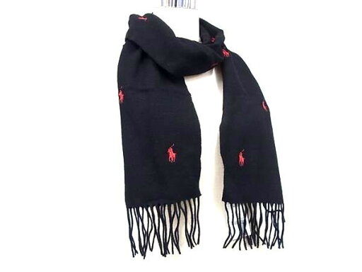 ■新品■未使用■ POLO RALPH LAUREN ポロラルフローレン ウール80%×カシミヤ20% フリンジ マフラー 防寒具 ブラック系 FC9956 ■新品■未使用■ POLO RALPH LAUREN ポロラルフローレン ウール80%×カシミヤ20% フリンジ マフラー 防寒具 ブラック系 FC9956