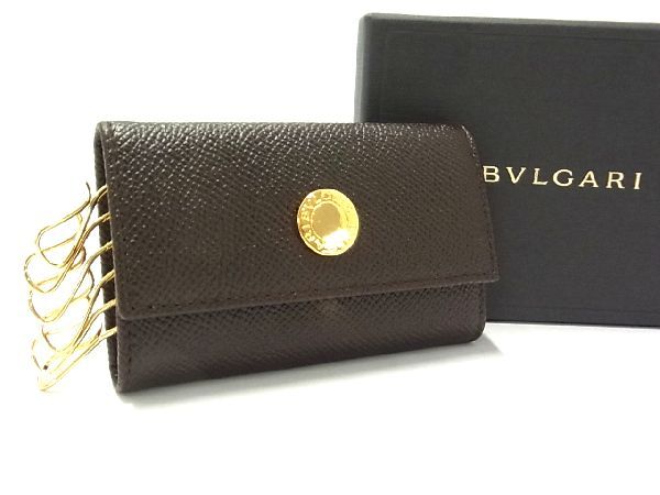 ブルガリ キーケース ■新品■未使用■ BVLGARI ブルガリブルガリ レザー 6連 キーケース 鍵入れ メンズ レディース ブラウン系 AN5248