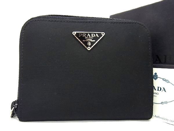 プラダ 財布（メンズ） ■新品■未使用■ PRADA プラダ M606 テスートナイロン ラウンドファスナー 財布 ウォレット 札入れ ブラック系 AQ4087