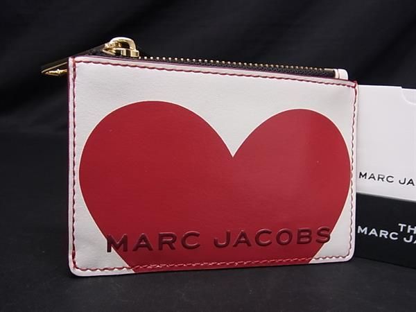 マーク ジェイコブス 革小銭入れ レディース ■新品■未使用■ MARC JACOBS マークジェイコブス レザー ハート フラグメントケース カードケース コインケース ホワイト系 AW0633