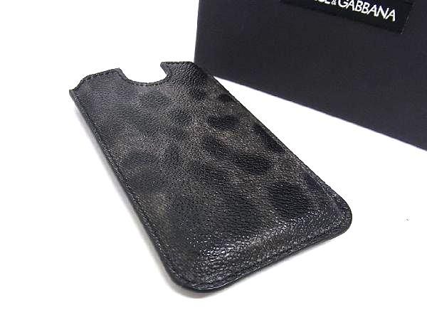 ■新品■未使用■ DOLCE＆GABBANA ドルチェ&ガッバーナ PVC 総柄 スマホケース スマホ入れ レディース グレー系×ブラック系 BF7081