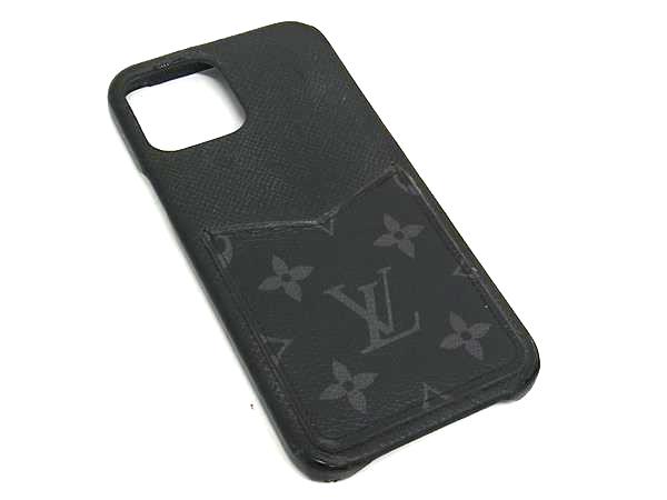 ■新品同様■ LOUIS VUITTON ヴィトン M80330 モノグラムエクリプス バンパー iPhone12/12Pro アイフォンケース ブラック系 FT0983
