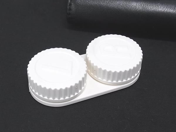 COACH コーチ レザー ミラー付き コンタクトケース マルチケース ブラック系 DF6073