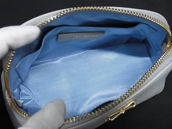 ■極美品■ Samantha Thavasa サマンサタバサ レザー マルチケース 小物入れ メイクポーチ レディース ブルー系 DF6551