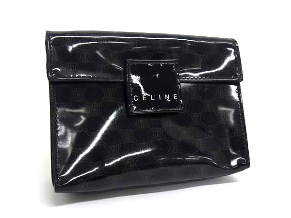 □未使用級□ CELINE 黒マカダム　ポーチ　アクセサリーポーチ　黒　レザー 楽天市場】セリーヌ ポーチ マカダム ブラックの通販