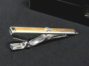 ■美品■ LANVIN ランバン ネクタイピン タイクリップ アクセサリー ビジネス 紳士 メンズ シルバー系×ゴールド系 DF5981
