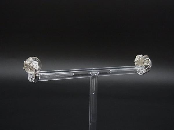 pleasure-Store 楽天市場店の■美品■ SWAROVSKI スワロフスキー ラインストーン フラワー クリップ式 イヤリング アクセサリー シルバー系 DP4123｜アングル2