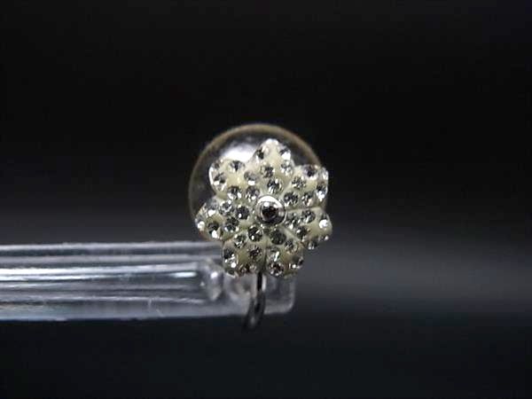 pleasure-Store 楽天市場店の■美品■ SWAROVSKI スワロフスキー ラインストーン フラワー クリップ式 イヤリング アクセサリー シルバー系 DP4123｜アングル3