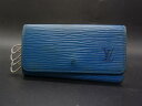 ■美品■ LOUIS VUITTON ルイヴィトン M63825 エピ ミュルティクレ4 4連 キーケース 鍵入れ メンズ レディース ブルー系 DY0362