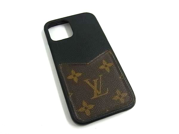 LOUIS VUITTON ルイヴィトン M80080 モノグラム バンパー iPhone12/12Pro 対応 アイフォンケース スマホケース ブラック系 FY1910